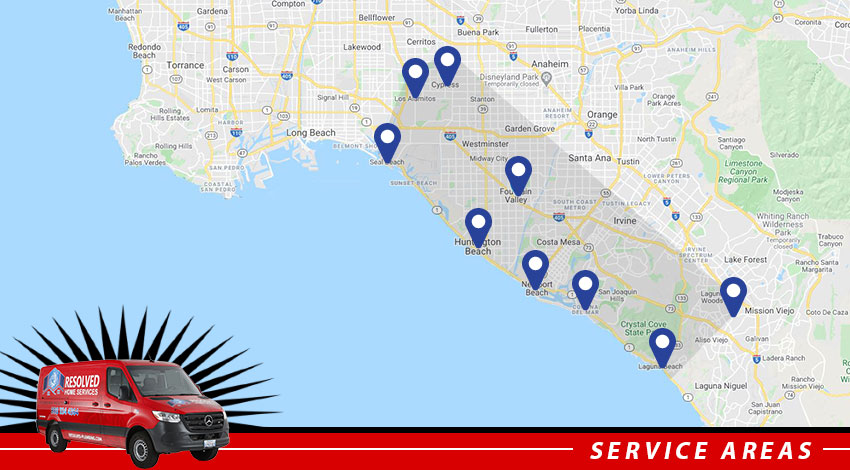 Resolved Home Services Areas Map